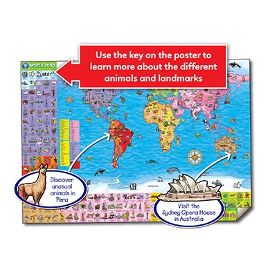 Orchard Toys Orchard Toys - World Map Puzzle And Poster Games