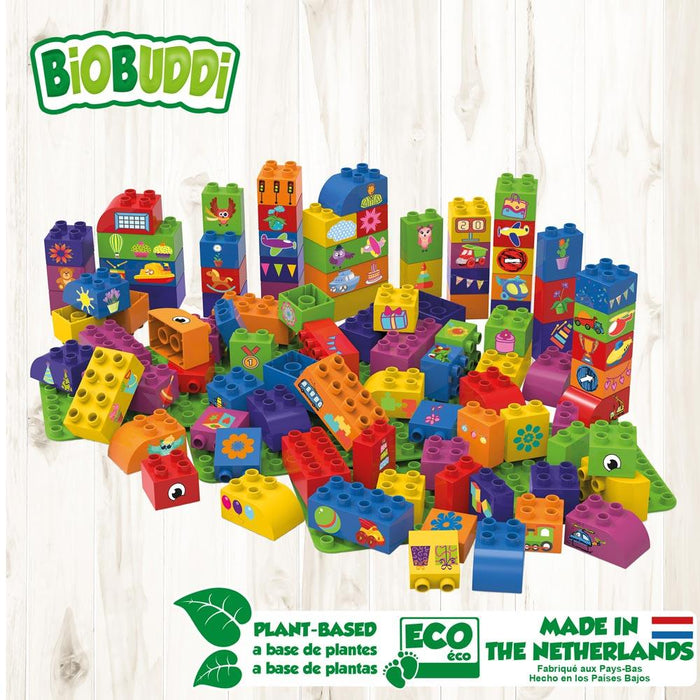 BiOBUDDi BiOBUDDi Educational blocks with 3 baseplates Wooden Toy