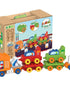 BiOBUDDi BiOBUDDi Truck + Racers Wooden Toy