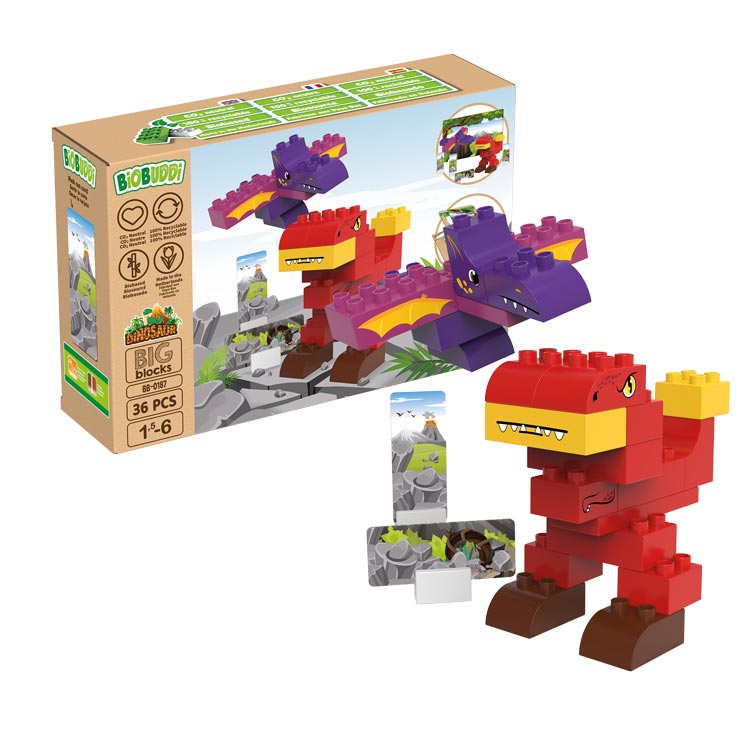 BiOBUDDi BiOBUDDi T-Rex Wooden Toy