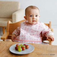 Moomin Baby Meal Long Sleeve Bib Shapes Pink product image model