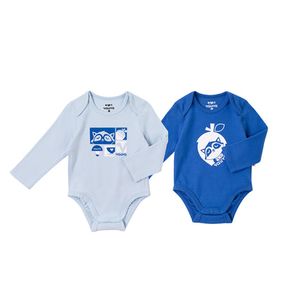 VAUVA Vauva Baby Boys Raccoon Love Eat Long Sleeves Romper Set Romper