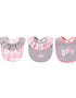VAUVA Vauva Baby Girls Ruffled Collar and Egg Style Bib Set - Grey Bibs