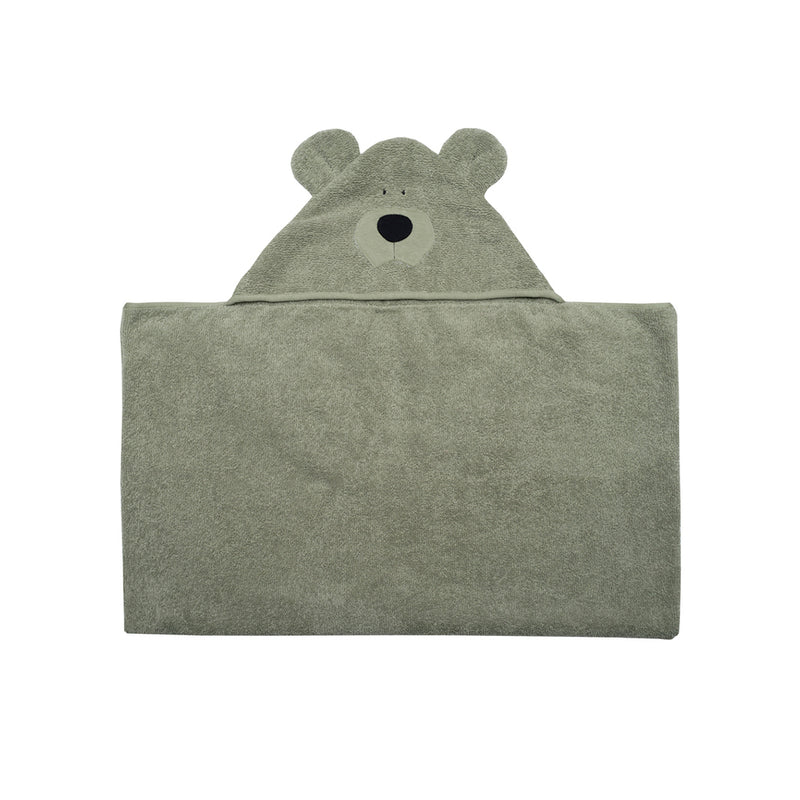 Wooly Organic Wooly Organic Towel Junior - Bear Sage Green Towel