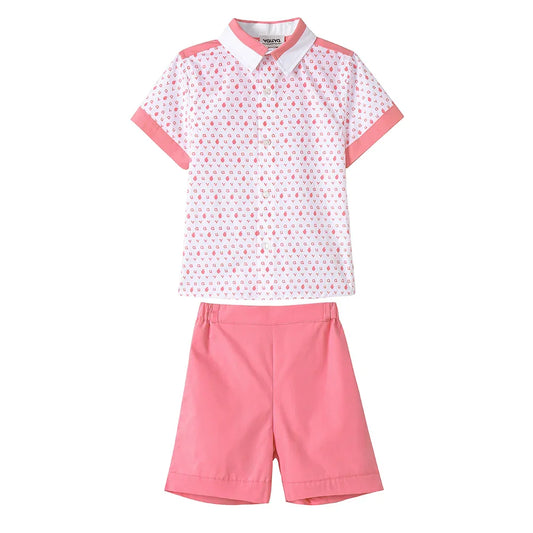VAUVA Vauva 2022 - Logo Print Shirt/ Shorts Set Suits & Waistcoats