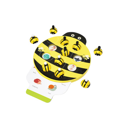 Leo &amp; Friends Leo &amp; Friends - Bee Memory Fun Family Game Wooden Toy