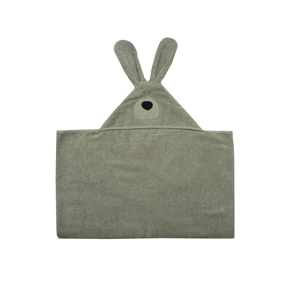 Wooly Organic Towel Junior - Bunny Sage Green