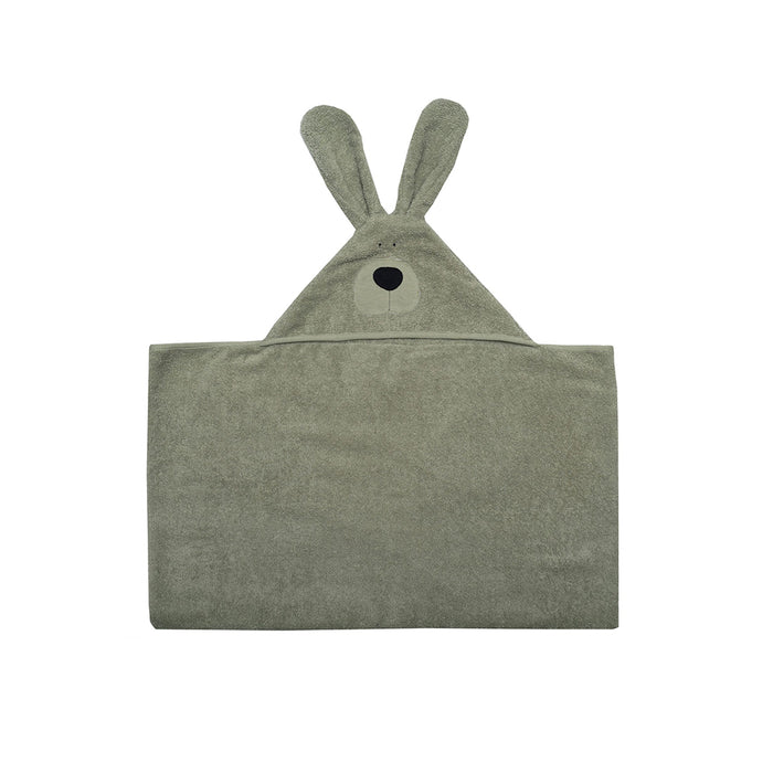 Wooly Organic 兒童毛巾-兔子-鼠尾草綠色