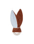 Wooly Organic Wooly Organic Crinkle Bunny Ears with Wooden Ring - Carmel Comforter & teether
