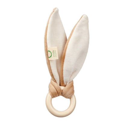 Wooly Organic Wooly Organic crinkle bunny ears with teething ring Comforter &amp; teether