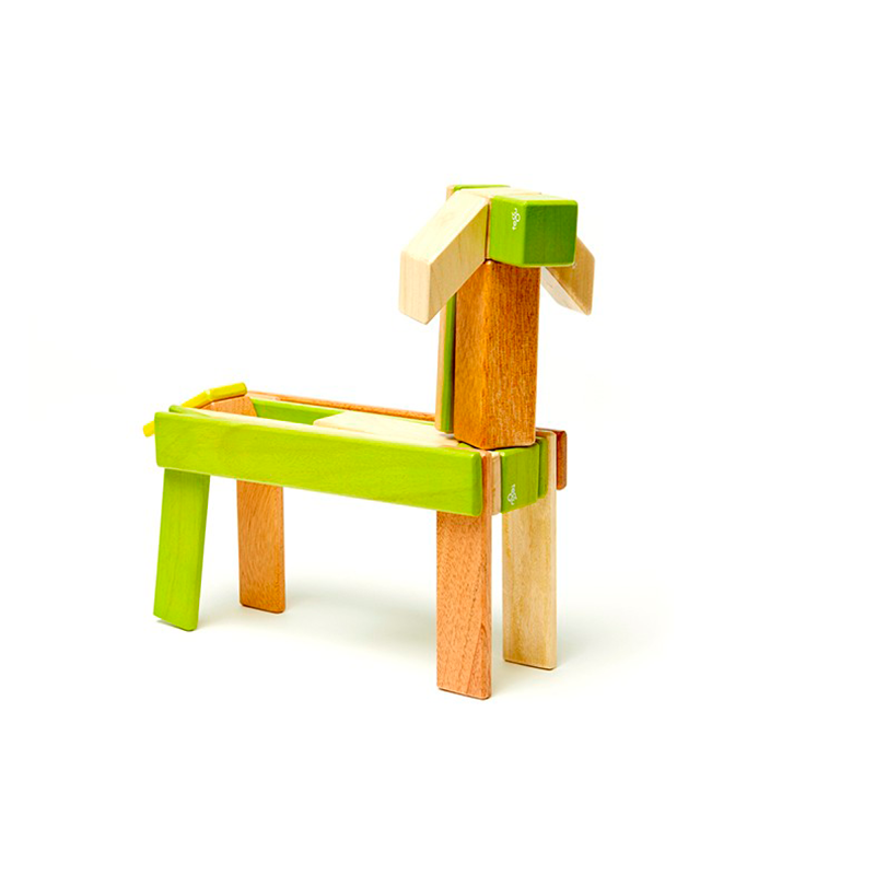 Tegu - 24 Piece Set Magnetic Wooden Blocks (Sunset) - My Little Korner
