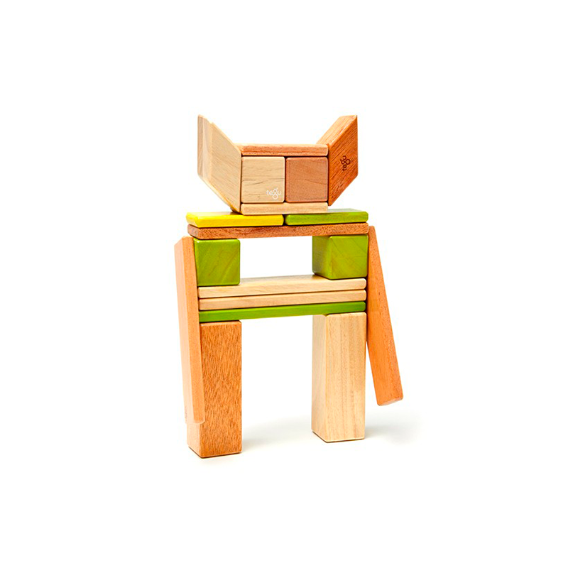 Tegu - 24 Piece Set Magnetic Wooden Blocks (Sunset) - My Little Korner