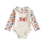 VAUVA Vauva 2022 Xmas Baby Bear Print Long Sleeves Bodysuit (Ivory) Bodysuit