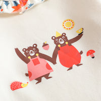 Vauva 2022 Xmas Baby Bear Print Long Sleeves Bodysuit (Ivory) - My Little Korner