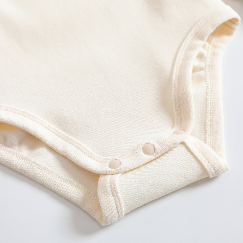 Vauva 2022 Xmas Baby Bear Print Long Sleeves Bodysuit (Ivory)