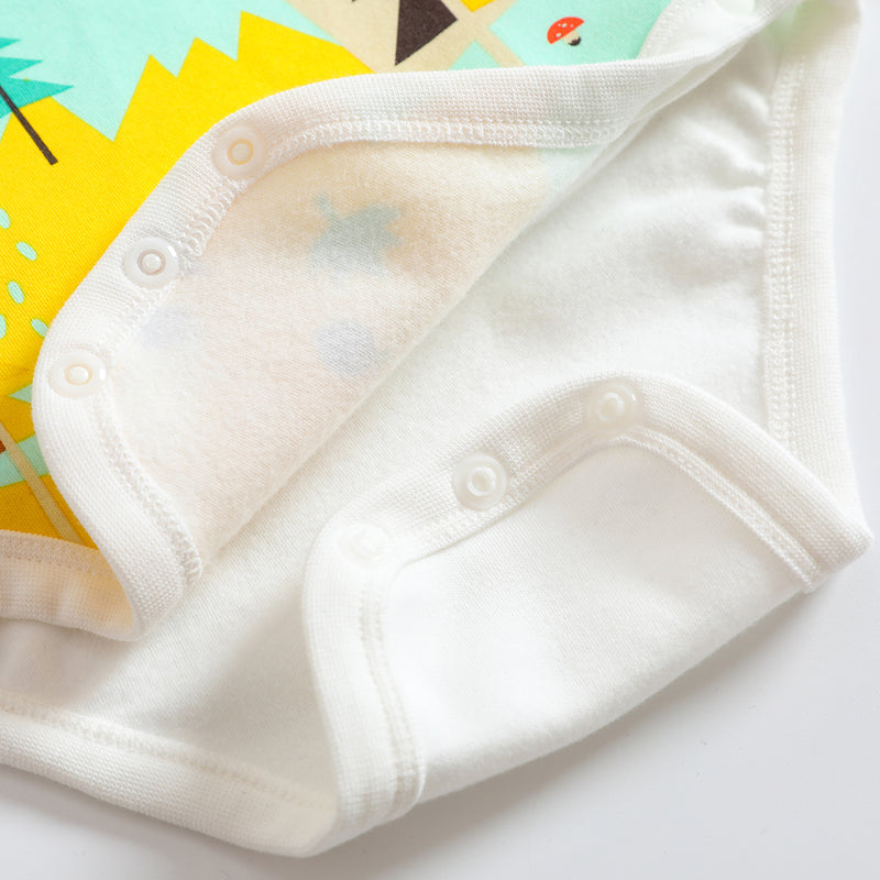 Vauva 2022 Xmas Baby Bear Graphic Print Long Sleeves Wrap Bodysuit (Ivory)