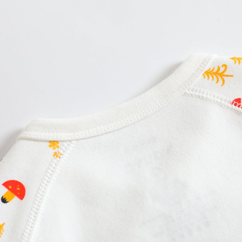 Vauva 2022 Xmas Baby Bear Graphic Print Long Sleeves Wrap Bodysuit (Ivory)