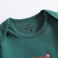 Vauva 2022 Xmas Baby Bear Graphic Print Long Sleeves Bodysuit (Green)