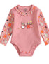 VAUVA Vauva 2022 Xmas Baby Bear Print Long Sleeves Bodysuit (Red) Bodysuit