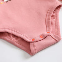 Vauva 2022 Xmas Baby Bear Print Long Sleeves Bodysuit (Red)