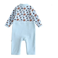 Vauva 2022 Xmas Baby Polo Long Sleeves Romper (Blue) - My Little Korner