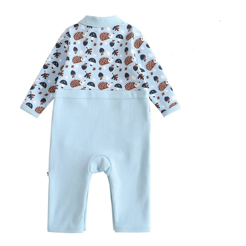 Vauva 2022 Xmas Baby Polo Long Sleeves Romper (Blue)
