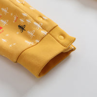 Vauva 2022 Xmas Baby Graphic Print Long Sleeves Romper (Yellow)