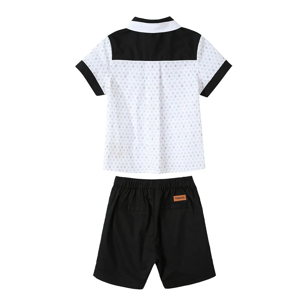 VAUVA Vauva 2022 - Logo Print Shirt/ Shorts Set Suits & Waistcoats