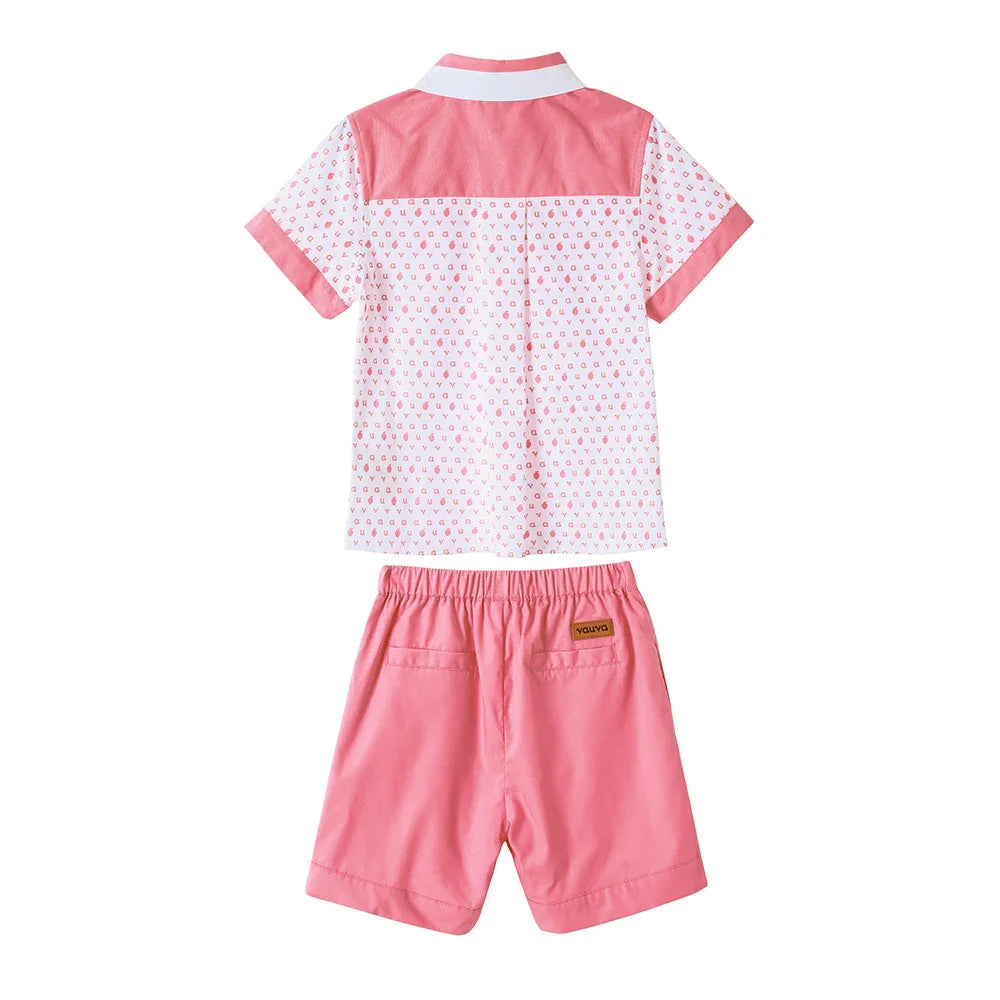 VAUVA Vauva 2022 - Logo Print Shirt/ Shorts Set Suits & Waistcoats