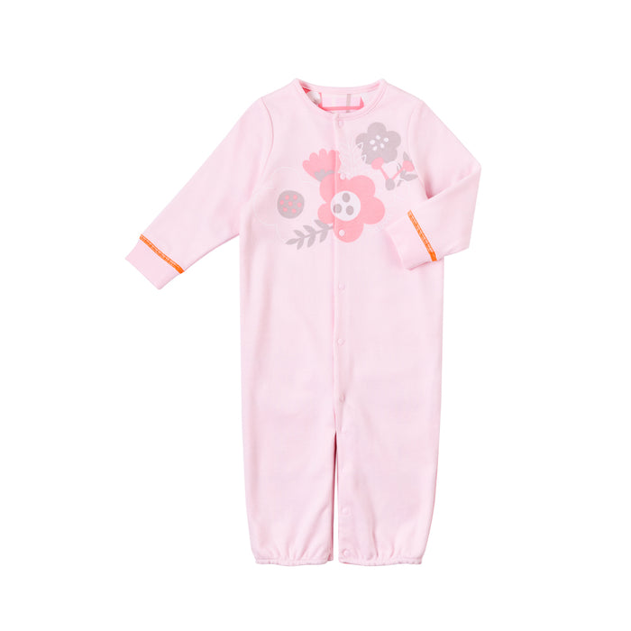 VAUVA Vauva Baby Girls Flowers 2 Way Long Sleeves Bodysuit and Robe Organic Cotton - Pink Bodysuit