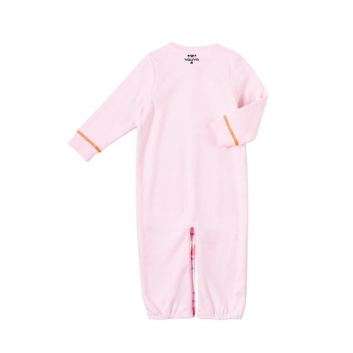 VAUVA Vauva Baby Girls Flowers 2 Way Long Sleeves Bodysuit and Robe Organic Cotton - Pink Bodysuit