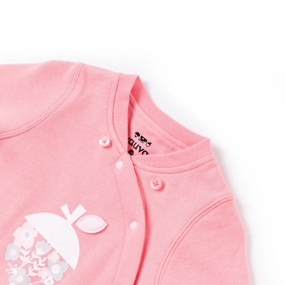 VAUVA Vauva Baby Girls Lovely Nuts Hooded Long Sleeves Bodysuit Bodysuit