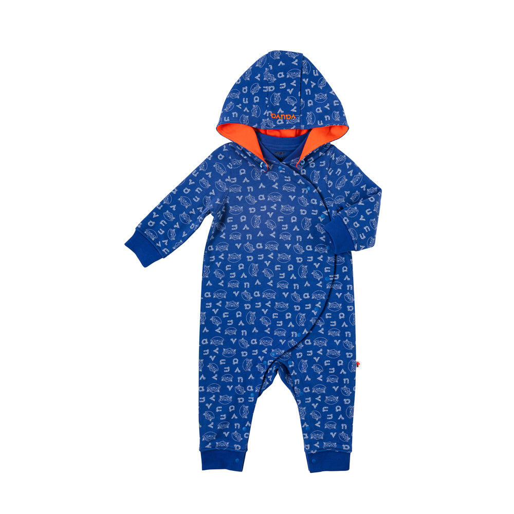 VAUVA Vauva - Baby Boys Raccoon Pattern Hooded Long Sleeves Bodysuit with Triangle Bib Bodysuit