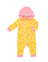 VAUVA Vauva Baby Girls Flowers and Love Hooded Long Sleeves Bodysuit Bodysuit