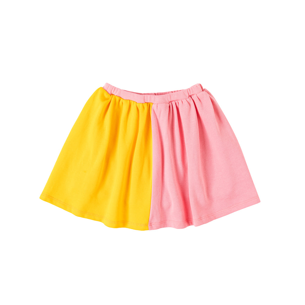 VAUVA Vauva Girls Pink and Yellow Embroidery Flower Skirt Bottoms