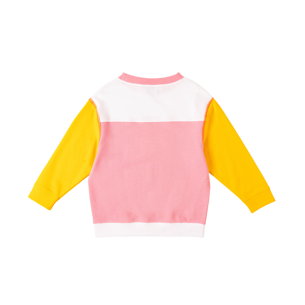 VAUVA Vauva Girls Love Dream Hope Explore with Flower Print Sweatshirt - White and Yellow Sweatshirts