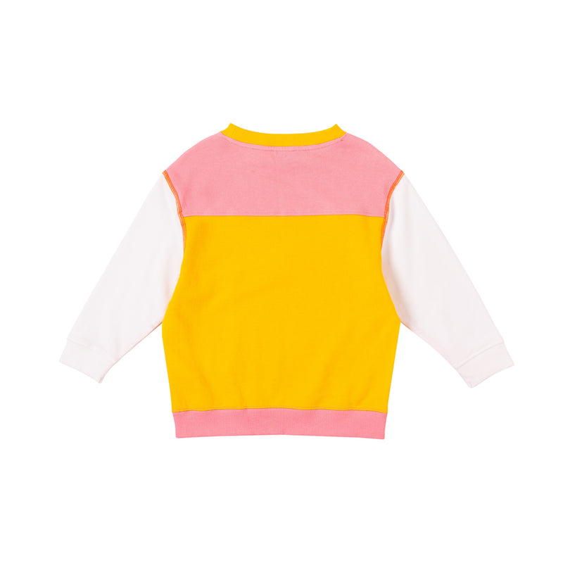 Vauva Girls Love Dream Hope Explore with Flower Print Sweatshirt - Pink and White - My Little Korner