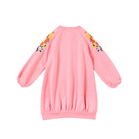 Vauva Girls Embroidery Flower on Shoulders Sweatshirt - Pink - My Little Korner
