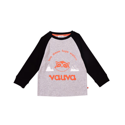 VAUVA Vauva Boys Raccoon Hill Long Sleeves Tee - Grey Tops