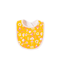 Vauva Baby Girls Ruffled Collar and Egg Style Bib Set - Yellow