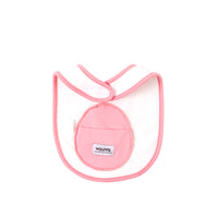 Vauva Baby Girls Ruffled Collar and Egg Style Bib Set - Pink and White A
