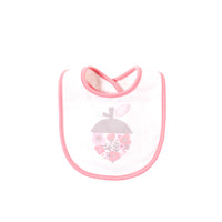 Vauva 女嬰荷葉邊領和蛋型口水肩套裝 - 粉色和白色 A