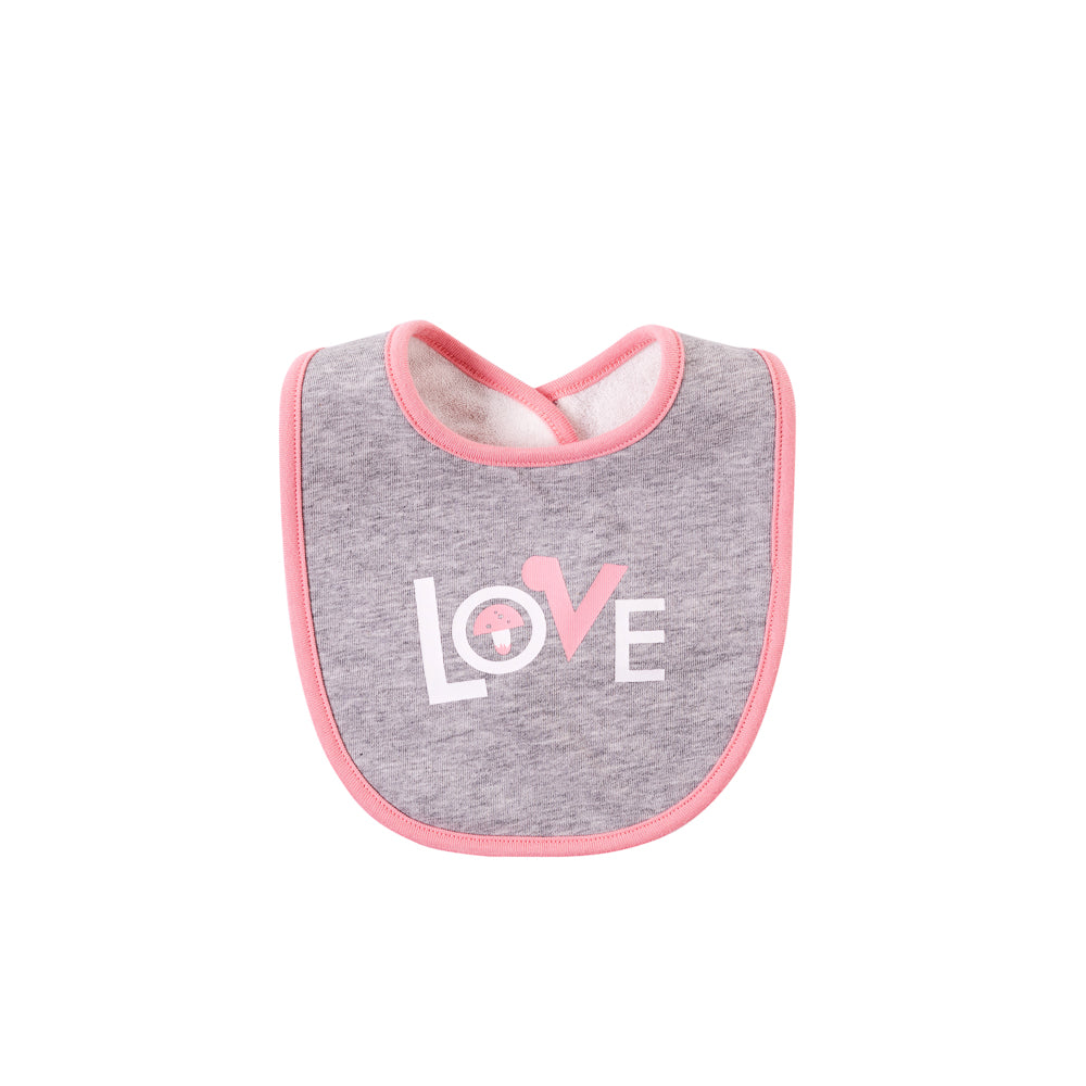 VAUVA Vauva Baby Girls Ruffled Collar and Egg Style Bib Set - Grey Bibs