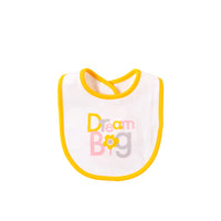 Vauva 褶邊邊領和蛋型圍兜女嬰套裝 - 黃色
