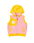 VAUVA Vauva Girls Yellow Flower in Pink Vest Jacket Jacket