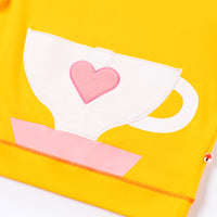 Vauva Girls Coffee Cup Hoodie - Yellow