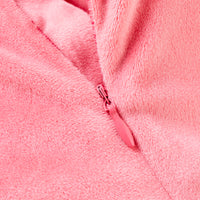 Vauva Girls Grid Velvet Pink One Piece Dress - My Little Korner
