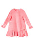 VAUVA Vauva Girls Grid Velvet Pink One Piece Dress Dresses