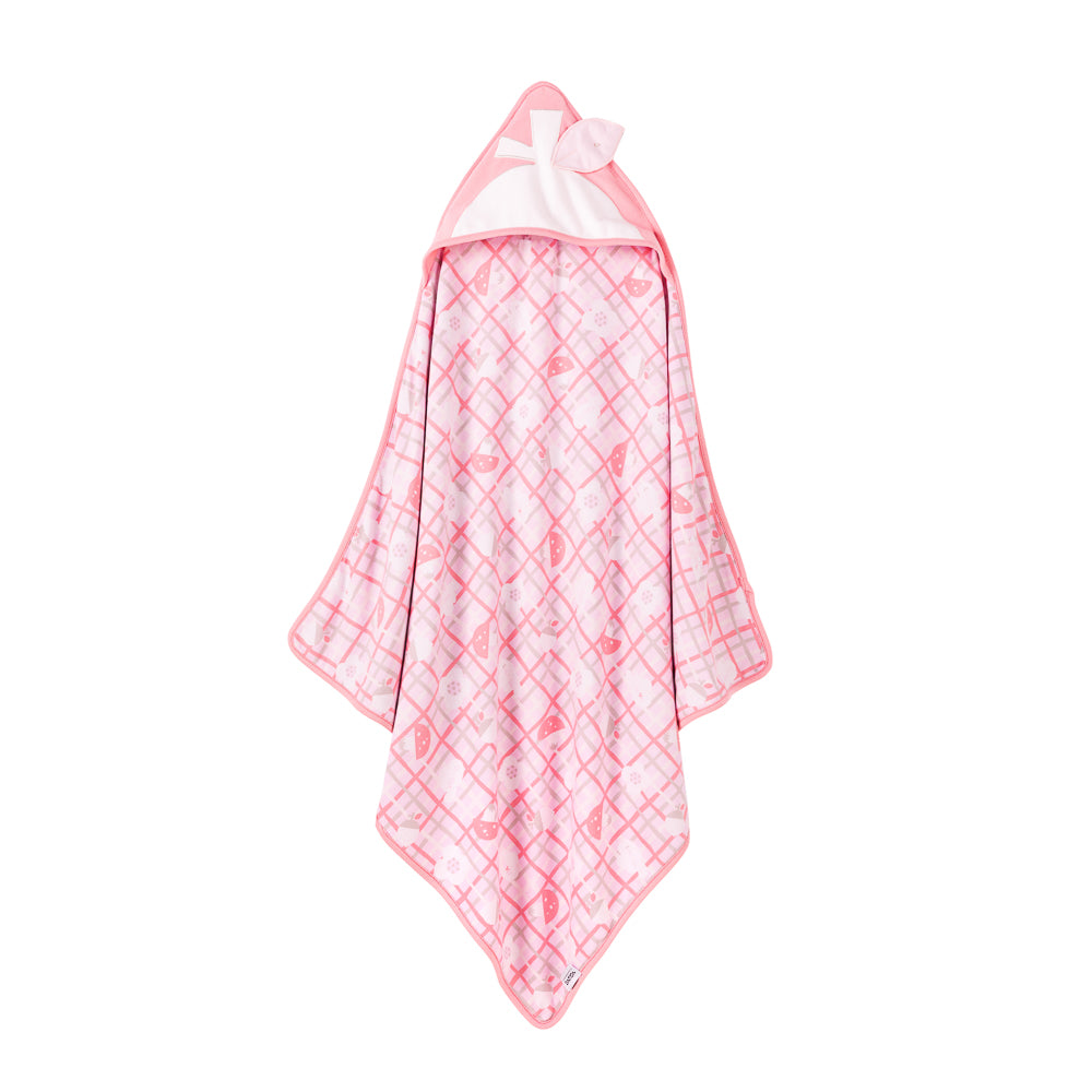 VAUVA Vauva Baby Girls Love and Flowers on Checked Organic Cotton Blanket Blanket