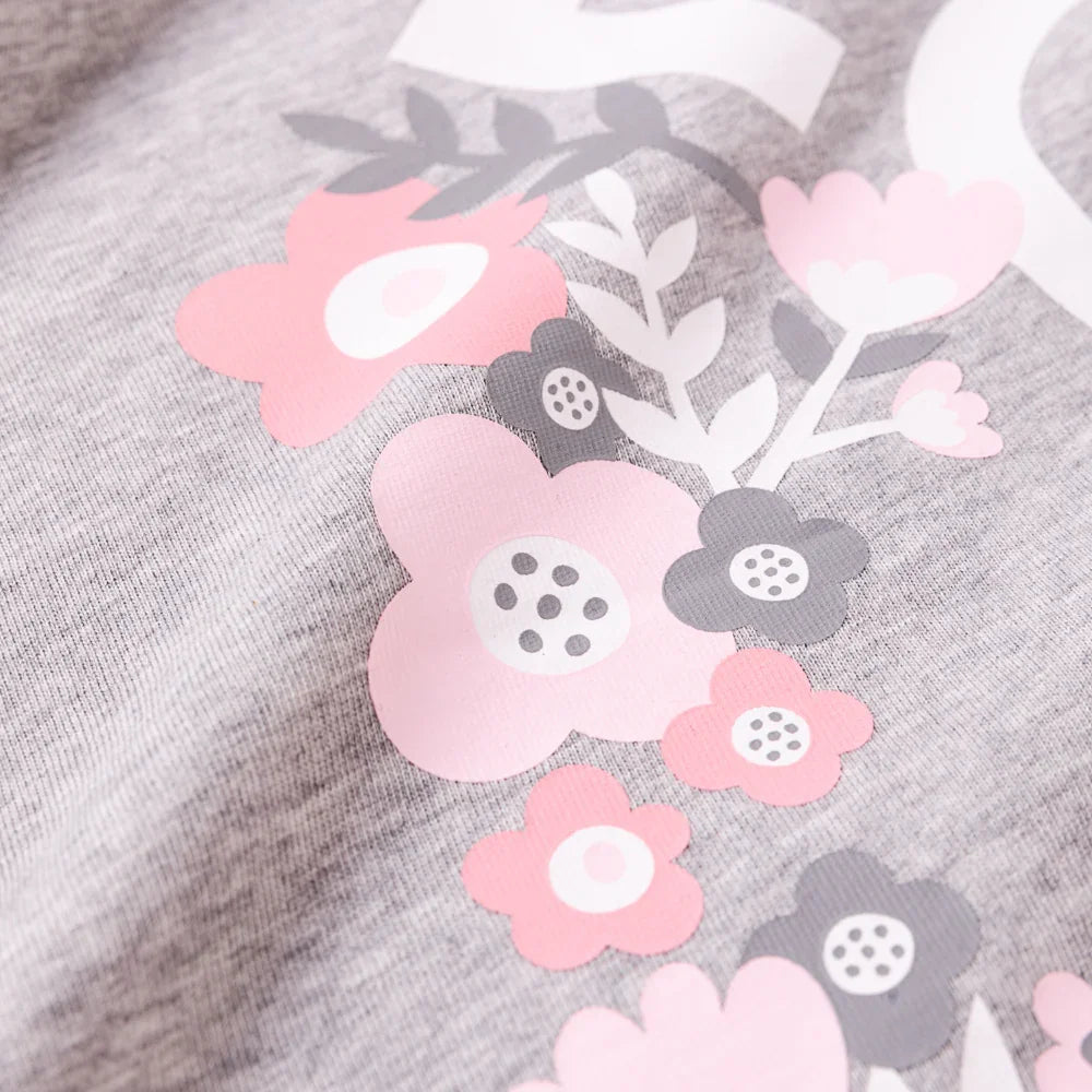 VAUVA Vauva Baby Girls Love and Flowers on Checked Organic Cotton Blanket Blanket